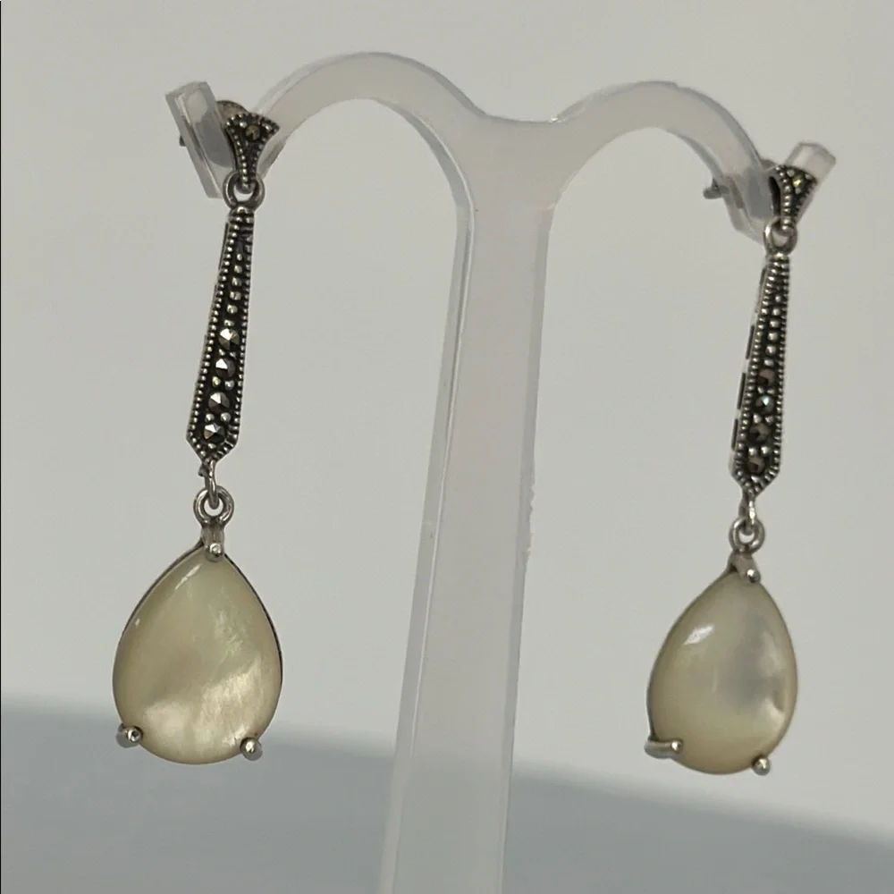Elegant 925 Elegant Pearl Drop Earrings